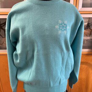 Vintage Meister 100% Wool Snowflake Ski Sweater – Made in Hong Kong Large